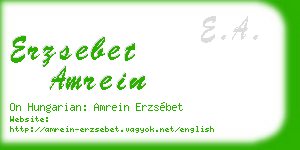 erzsebet amrein business card